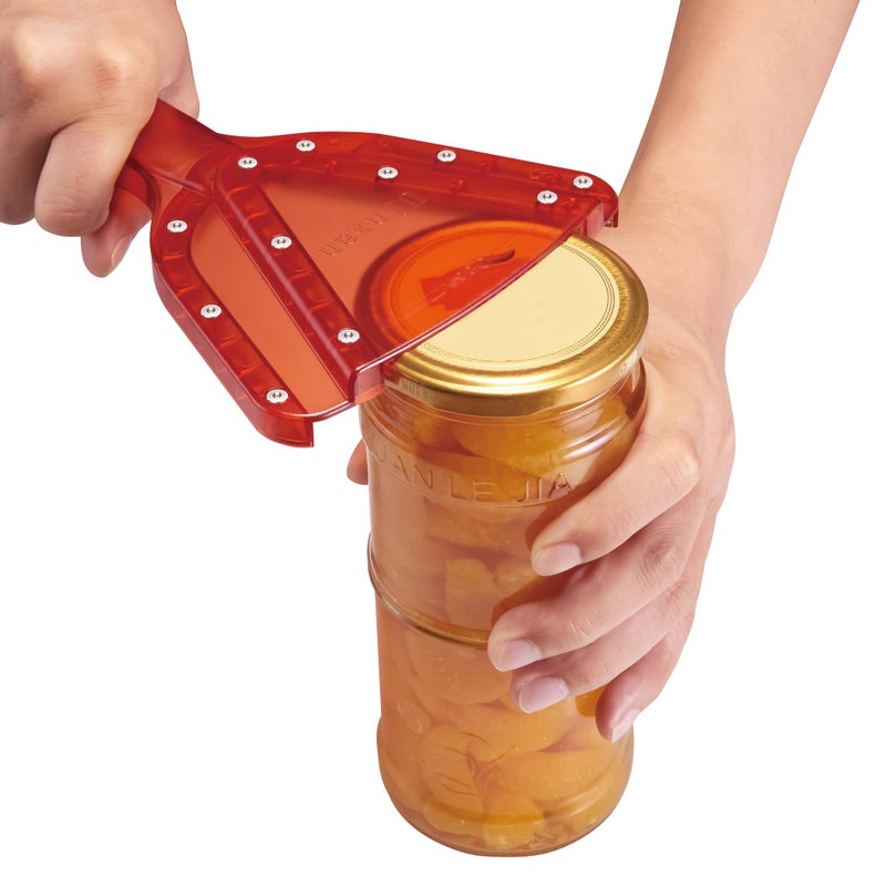 Uinxan Jar Opener for Weak Hand & Seniors with Arthritis,Easy Twist Off Bottle Caps,Patent | Unique Kitchen Gadgets,Handheld Lid Top Open for Elderly/Women/Men (Red) - Image 5
