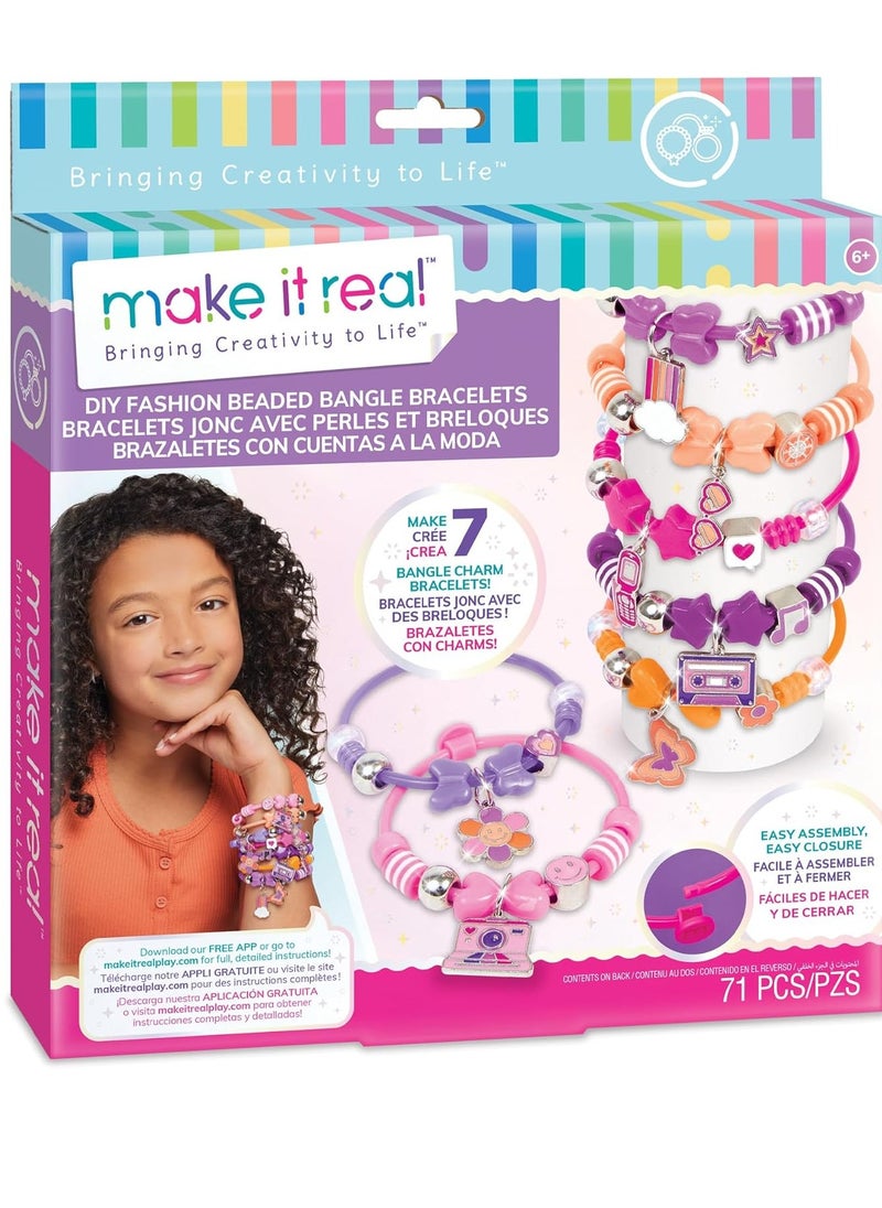 Make It Real Make It Real Fashion Beaded Bangle Bracelets  - Image 1