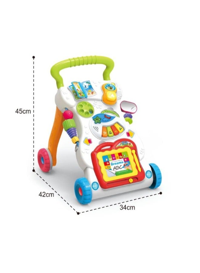 TOY GARDEN Baby Walker Toy with Light & Music for 9+ Months – Interactive Learning Walker for Babies, White - Image 4
