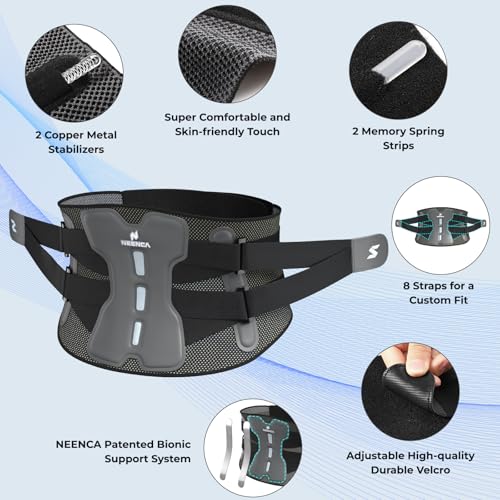 NEENCA Back Brace for Lower Back Pain Relief with Bionic Support System Adjustable Lumbar Support Belt for Men Women with Lumbar Pad Soft Breathable Mesh for Herniated Disc Sciatica Scoliosis - Image 5