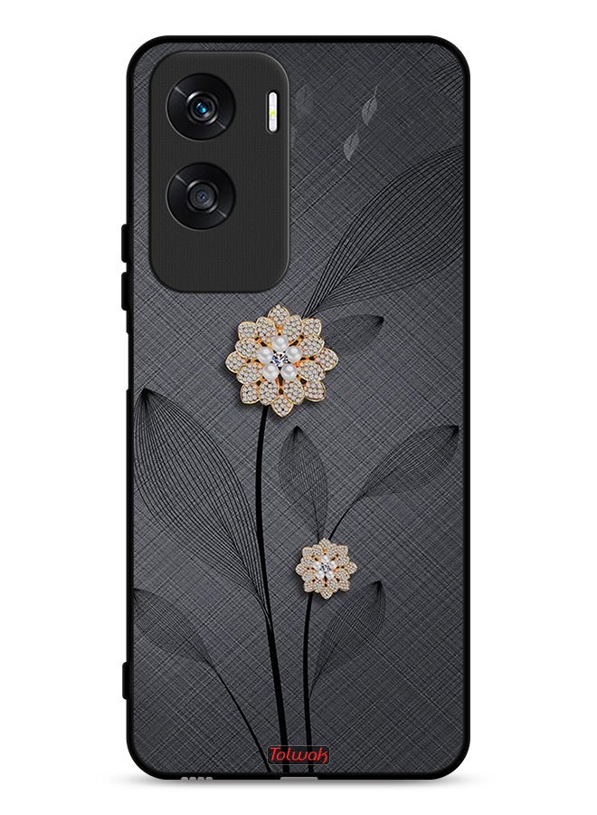 Tolwak Honor X50i 5G Protective Case Cover Diamond Flowers Art - Image 1