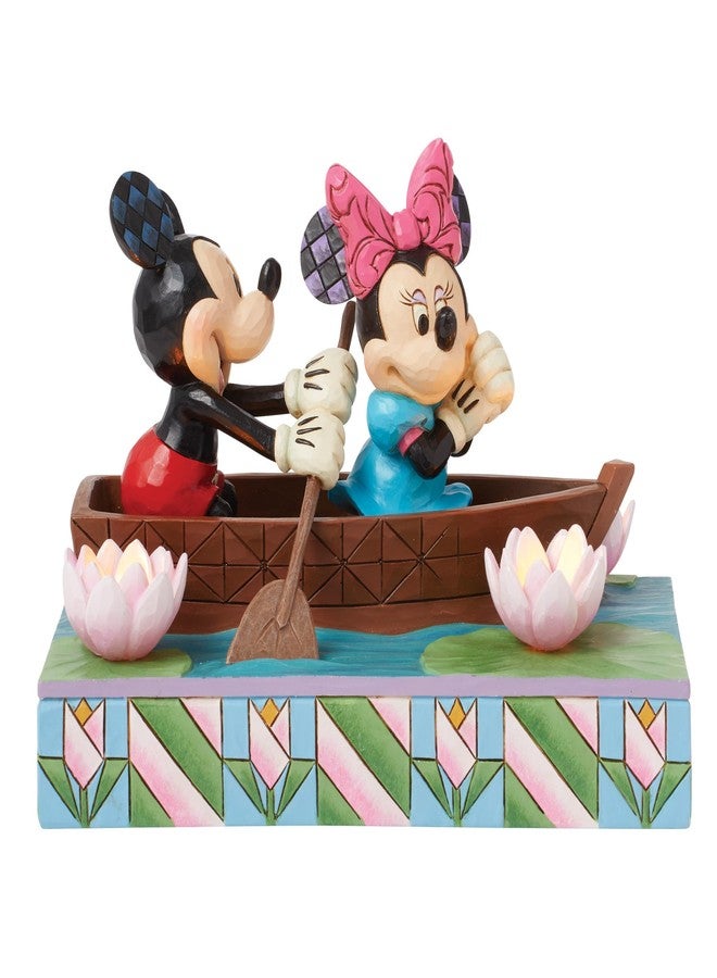 Enesco Disney Traditions Mickey Minnie Love Rowboat Figurine - Image 1