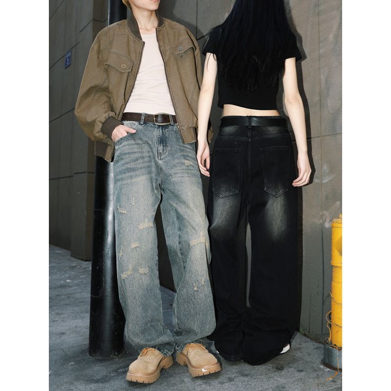 Unisex Classic Denim Jeans Loose Fit Daily Outdoor Wear - Image 5
