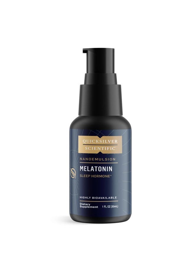 Quicksilver Scientific - Liposomal Melatonin - Bedtime, Jet Lag & Immune Support Liquid for Adults - Efficient, Superior Absorption 1mg Melatonin to Minimize Morning Drowsiness (30 ml) - Image 1