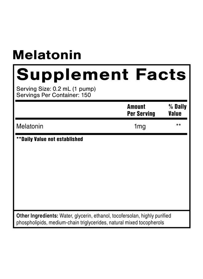Quicksilver Scientific - Liposomal Melatonin - Bedtime, Jet Lag & Immune Support Liquid for Adults - Efficient, Superior Absorption 1mg Melatonin to Minimize Morning Drowsiness (30 ml) - Image 1