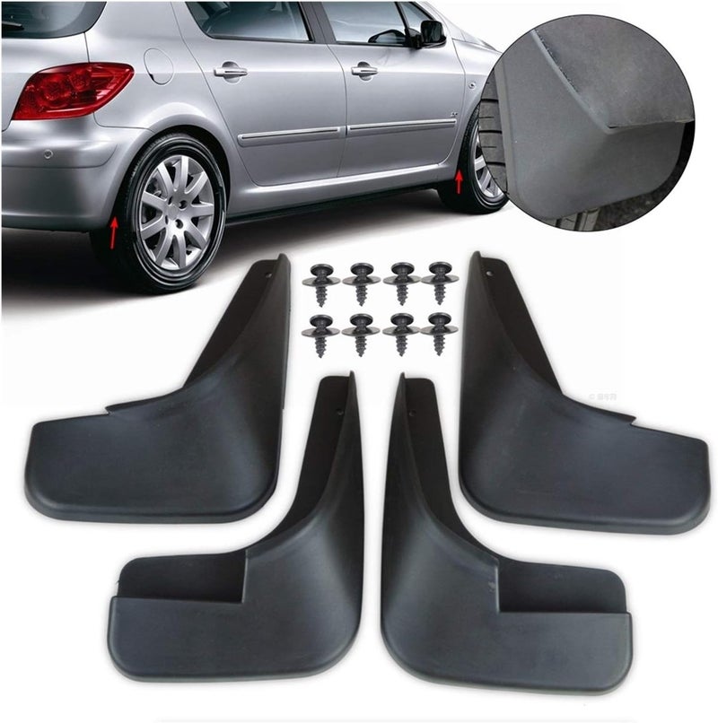 Wivplex 4Pcs Rubber Mud Flaps for Peugeot 307 - Image 5