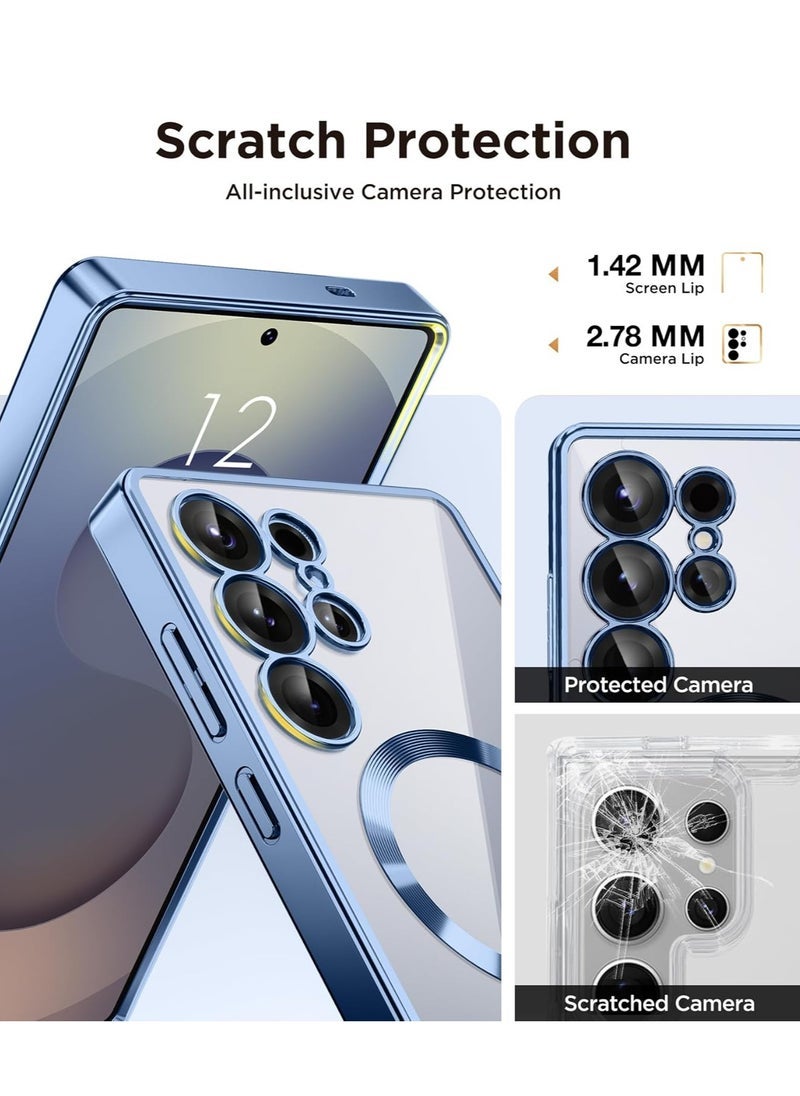 DUSALA Samsung Galaxy S25 Ultra Case Cover Magnetic with Magsafe Support Wireless Charging Cover with Screen Protector Full HD Clear Glass for Galaxy S25 Ultra 6.9 Inch - Image 4