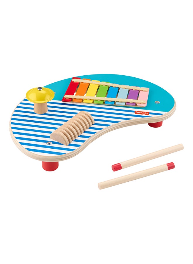 Fisher-Price - Wood Toddler Toy Musical Table, 3-Piece Wooden Percussion Instrument For Developmental Play Kids Ages 2+ Years - Image 1
