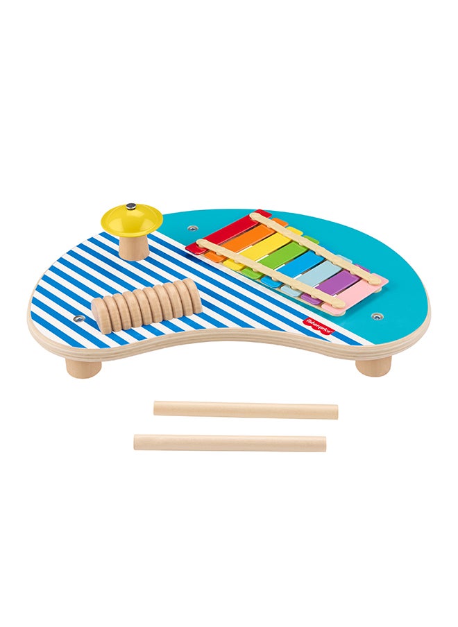Fisher-Price - Wood Toddler Toy Musical Table, 3-Piece Wooden Percussion Instrument For Developmental Play Kids Ages 2+ Years - Image 1
