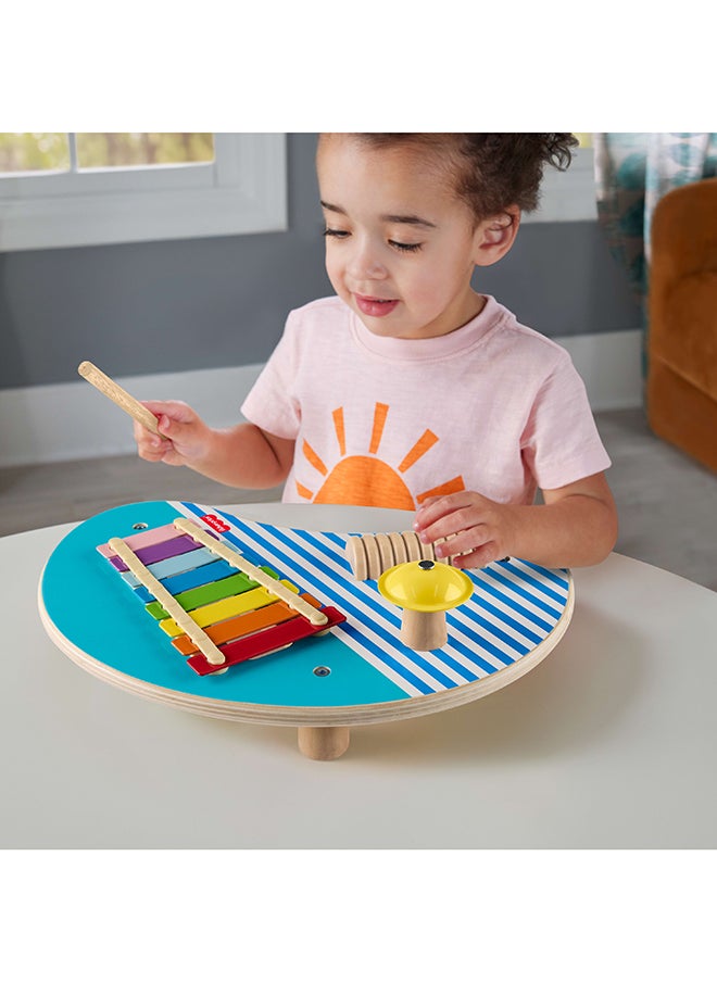 Fisher-Price - Wood Toddler Toy Musical Table, 3-Piece Wooden Percussion Instrument For Developmental Play Kids Ages 2+ Years - Image 1