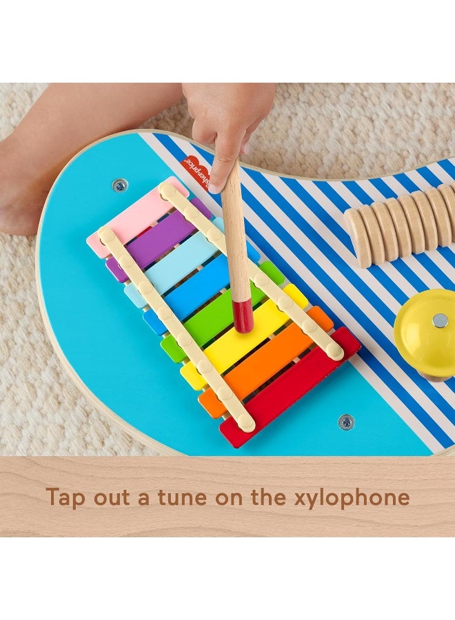 Fisher-Price Wood Toddler Toy Musical Table, 3-Piece Wooden Percussion Instrument For Developmental Play Kids Ages 2+ Years  - Image 5