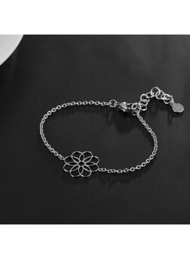 زنك سوار زينك للنساء من الفولاذ المقاوم للصدأ الفضي | ZFBR005S - Image 4