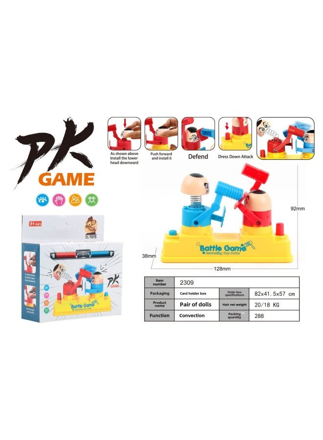 Red And Blue Attack And Defensive Battle Toys Double Fighting Machine Parent-Child Game Interactive Toys Children's Hand Fighting Hit Wholesale-Color:Fighting Little People (Color Box) English  - Image 1