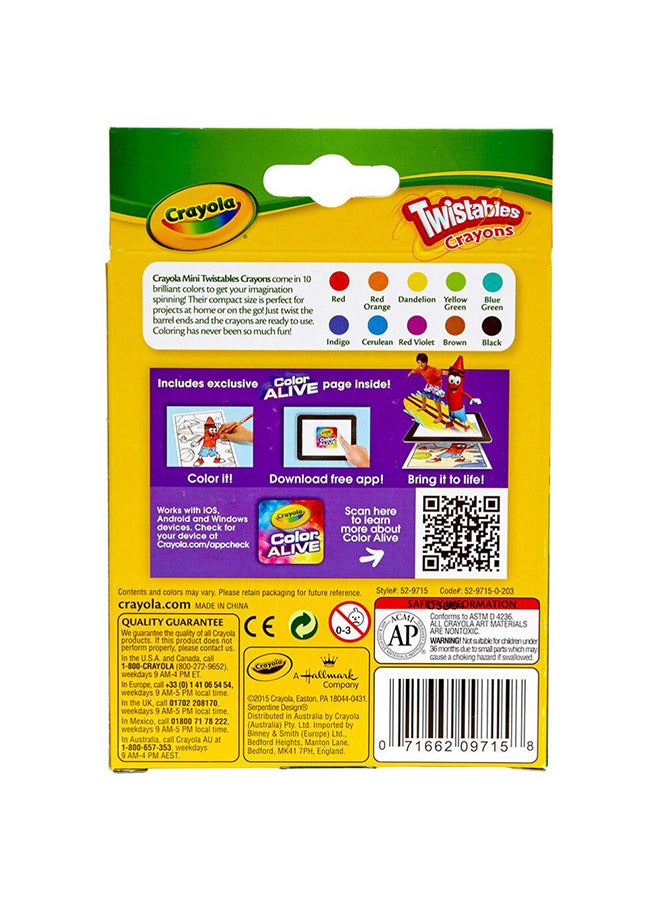 Crayola مصغّر قابل للالتواء 10 ألوان متنوعة - Image 5