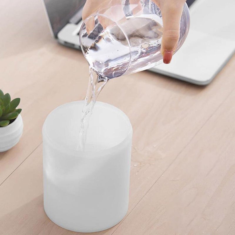 klarako Mini Humidifier 350ml Cool Mist Humidifier, Portable Car Essential Oil Diffuser Humidifier with Atmosphere light, USB Desktop Humidifier for Home Baby Bedroom Office Travel (Gray) - Image 5