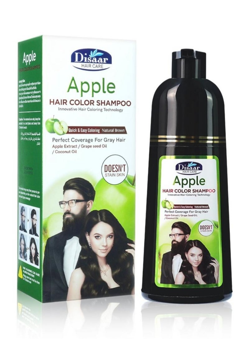 Disaar Apple Hair Color Shampoo Natural Brown