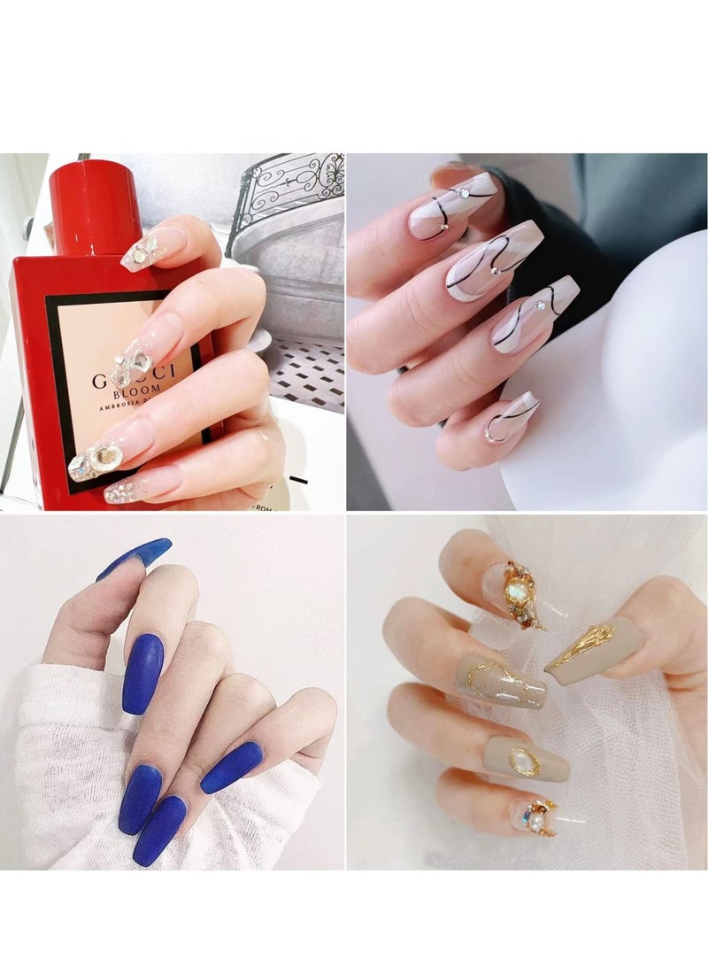 KASTWAVE 550Pcs Soft Gel Full Cover Nail Tips 11 Sizes Gel Nail Tips Full Cover False Nail Artificial Nails with Case Frosted T Shape Gel Nail Extensions for Nail Salons and DIY Nail Art - Image 4