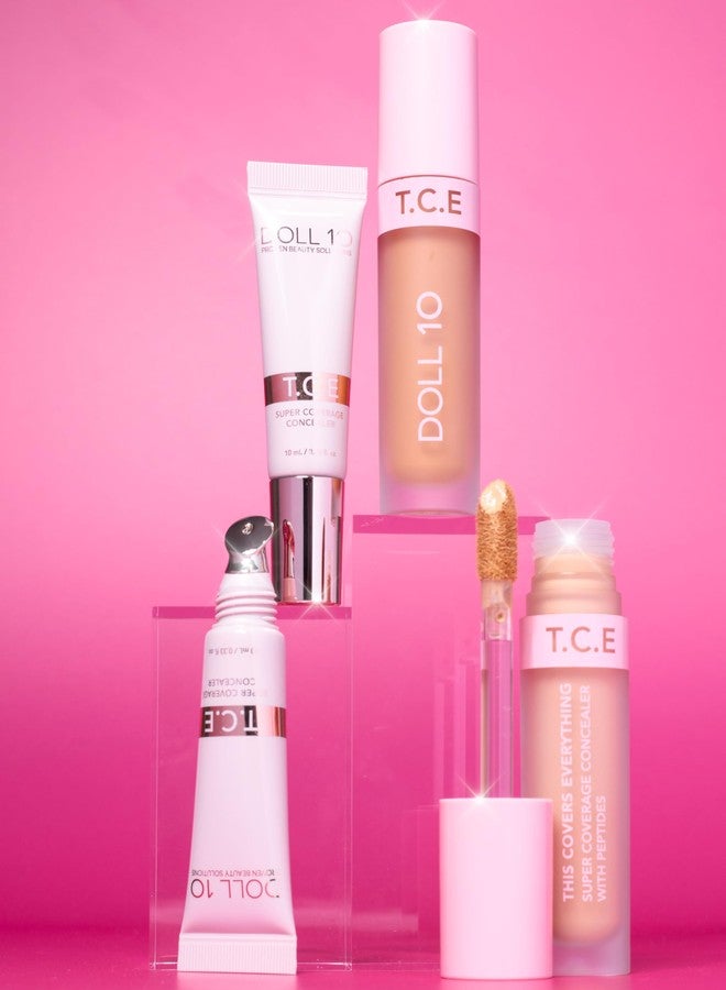 DOLL 10 NO. T.C.E This Covers Everything Super Coverage Concealer With Peptides (Light/Medium, 0.33 oz) - Image 4