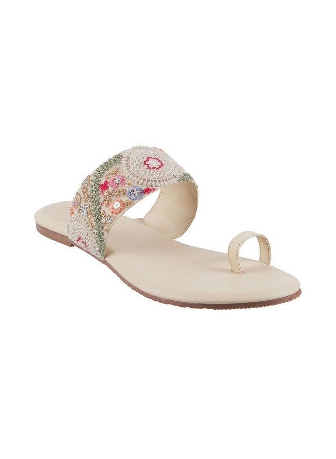 مترو صندل Metro نسائي مسطح باللون البيج مقاس المملكة المتحدة/3 الاتحاد الأوروبي/36 (32-1702) - Image 2