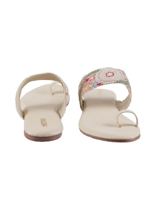 مترو صندل Metro نسائي مسطح باللون البيج مقاس المملكة المتحدة/3 الاتحاد الأوروبي/36 (32-1702) - Image 5