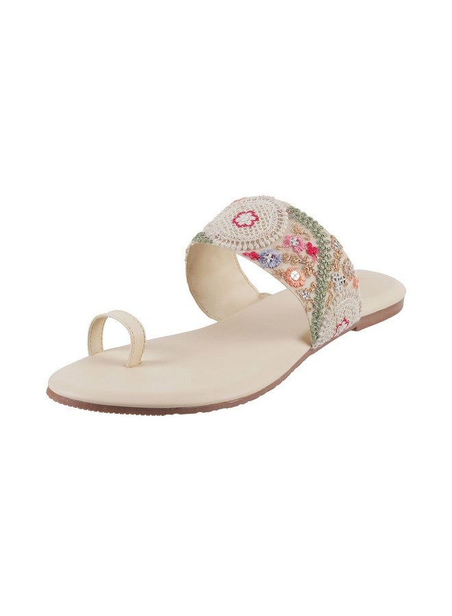 مترو صندل Metro نسائي مسطح باللون البيج مقاس المملكة المتحدة/3 الاتحاد الأوروبي/36 (32-1702) - Image 1