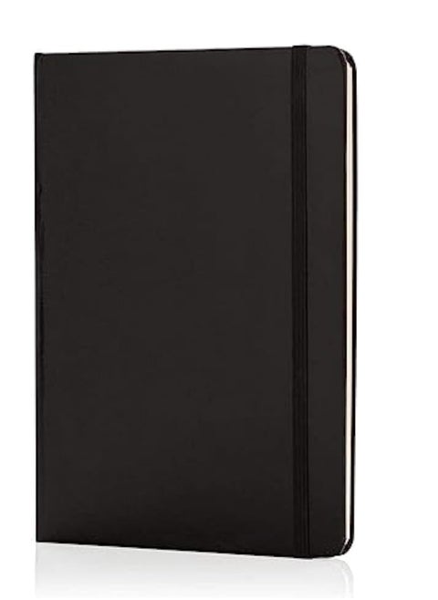 Lined papers Journal notebook with elastic band - A5 Black - 100 paper