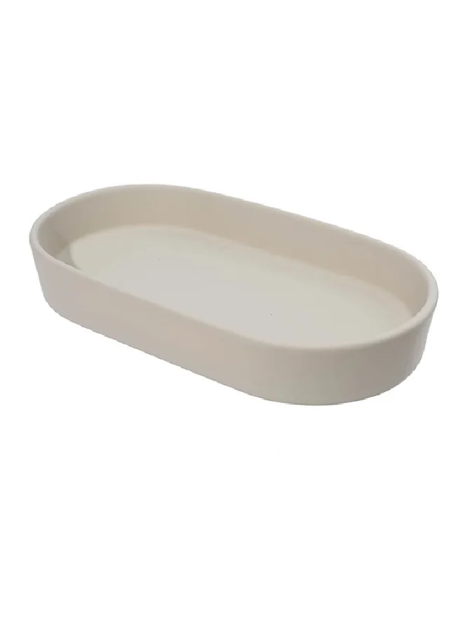 Five Simply Smart Sturdy High Quality Ceramics Soap Dish Beige 3 x 10.6 x 19.3 cm 174881O