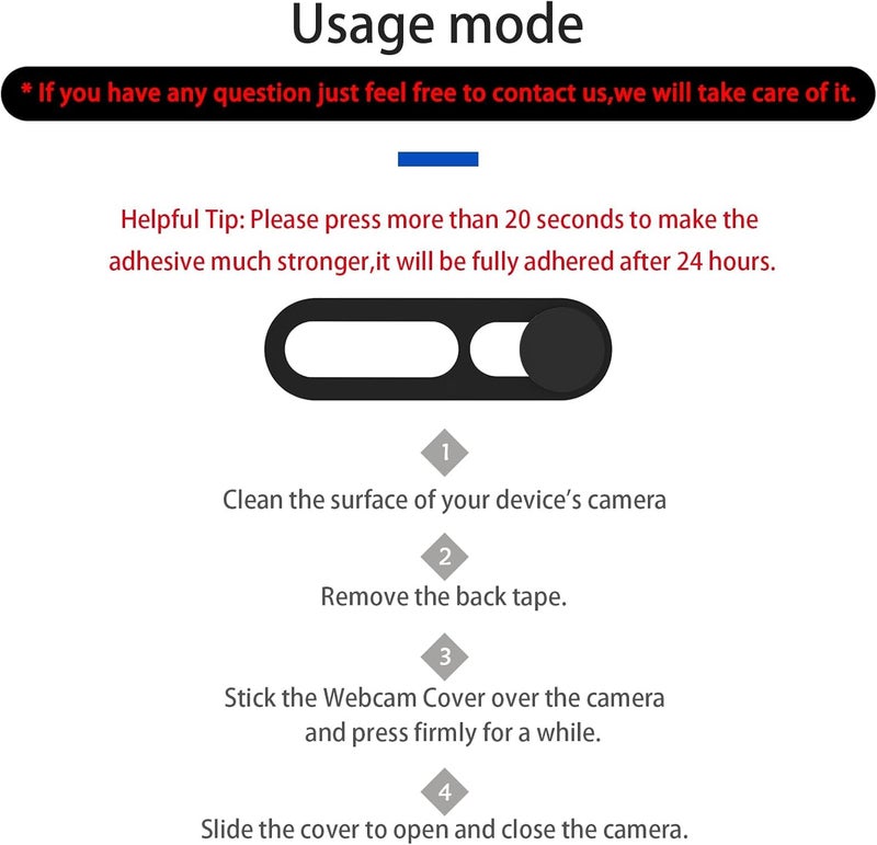 KASTWAVE Front Camera Cover Compatible With Iphone 14Pro Max/15/15 Plus/15Pro Max, Webcam Protector For Privacy And Security, Not Affect Face Id 2 Pack-Black - Image 2