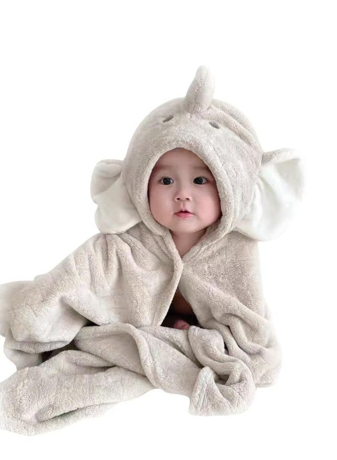 2-Pack Adorable Elephant & Rabbit Hooded Baby Towels - Ultra Absorbent, Hypoallergenic Towels for Baby, Toddler, and Newborn Essentials - Image 1