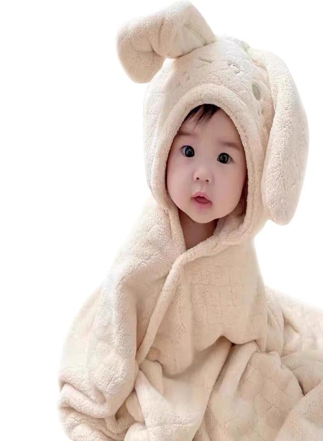 2-Pack Adorable Elephant & Rabbit Hooded Baby Towels - Ultra Absorbent, Hypoallergenic Towels for Baby, Toddler, and Newborn Essentials - Image 2