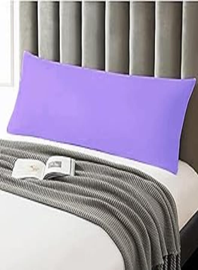 Plain Cotton Pillow Case 45 * 120 cm - Light Mauve