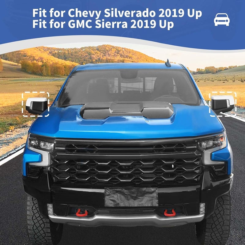 for Silverado Side Mirror Cover Cap Trim White Fit for Chevy Silverado/GMC Sierra 2019-2025 White Exterior Accessories 2pcs - Image 4
