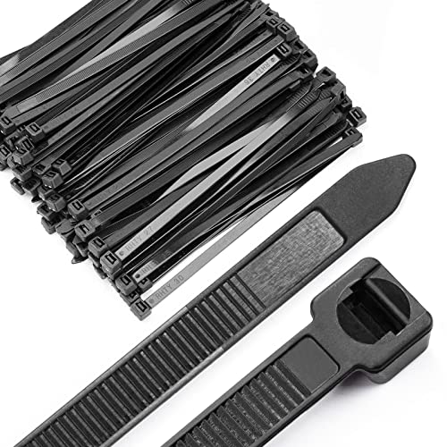 OneLeaf Cable Ties 8 Inch Heavy Duty Zip Ties with 120 Pounds Tensile Strength for Multi-Purpose Use, Self-Locking UV Resistant Nylon Tie Wraps, Indoor and Outdoor Tie Wire.120 Pcs Black - Image 1