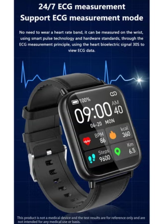 Accurate Blood Sugar Monitoring Smart Watch for Men  Women | ECG + PPG Heart Rate, Blood Oxygen, Fitness Tracker (Steel Strap with 1 Extra Strap) - Image 4