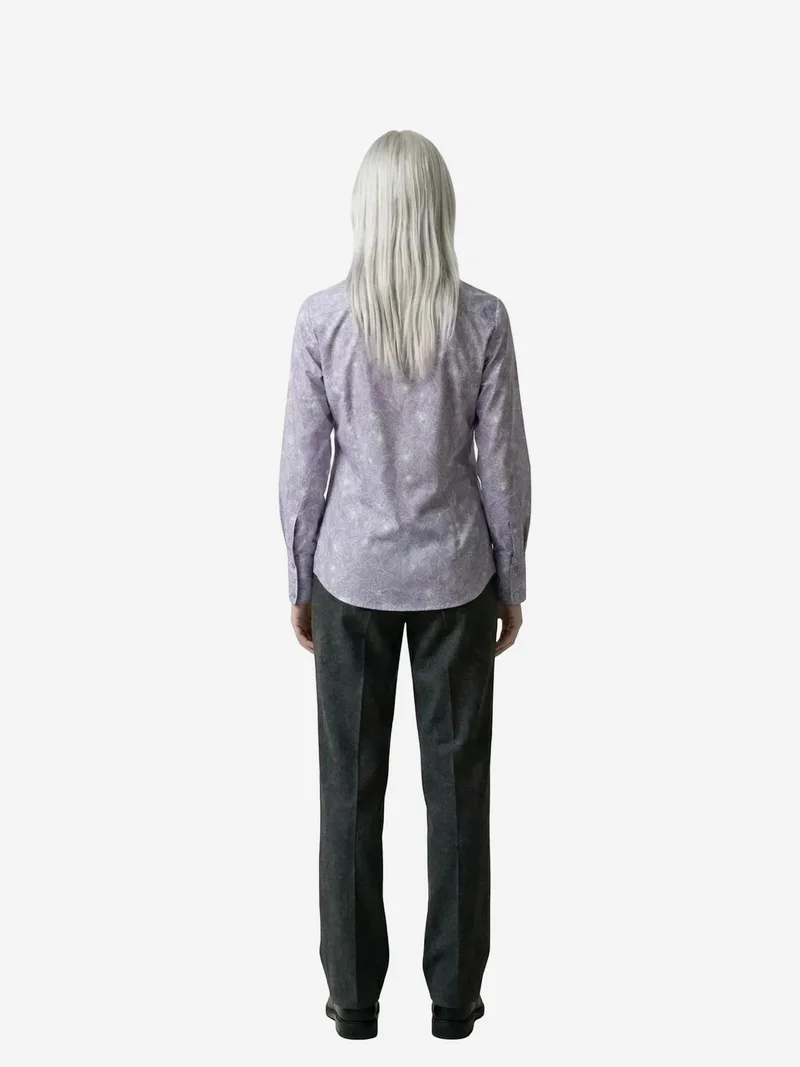 My Fashion Lilac Purple MY FASHION Abstract Print Button-Up Shirt for Women | Best Price UAE