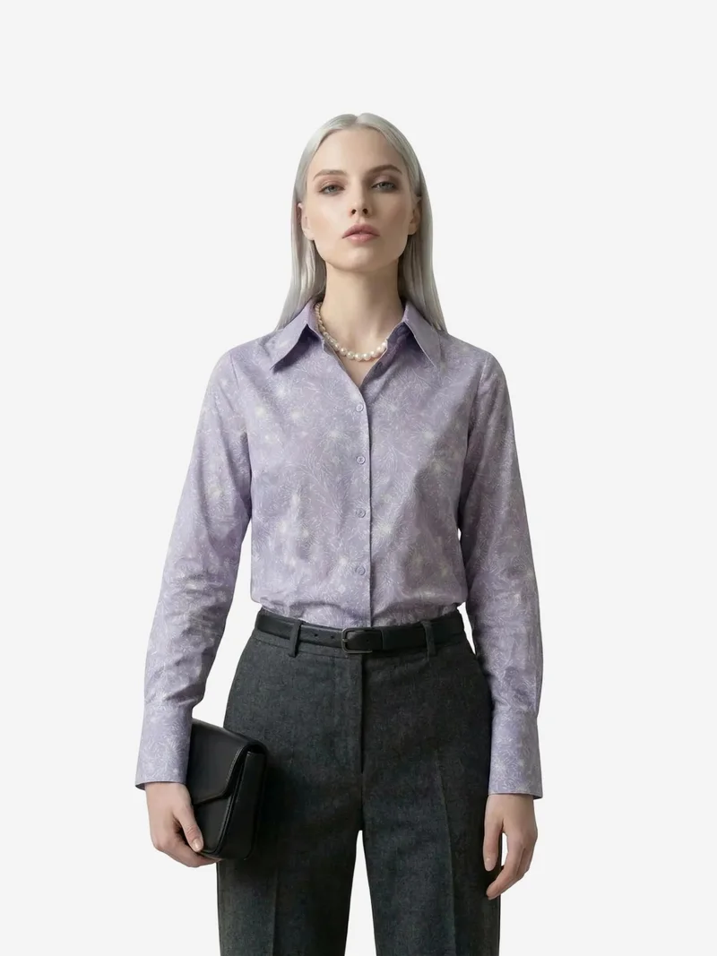 ماي فاشن MY FASHION Abstract Print Button-Up Shirt
