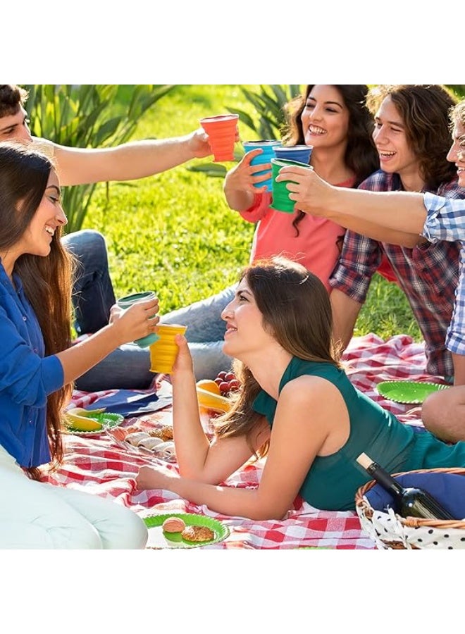 ME.FAN كوب سفر سيليكون قابل للطي من ME.FAN مع غطاء – كوب شرب قابل للتمدد سعة 9.22 أونصة للتخييم والسفر والأنشطة الخارجية - Image 5