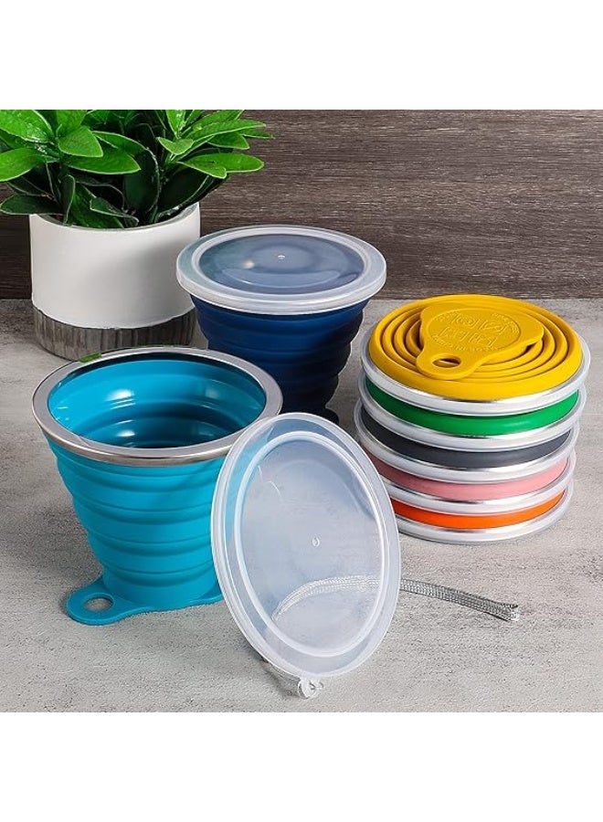 ME.FAN كوب سفر سيليكون قابل للطي من ME.FAN مع غطاء – كوب شرب قابل للتمدد سعة 9.22 أونصة للتخييم والسفر والأنشطة الخارجية - Image 2