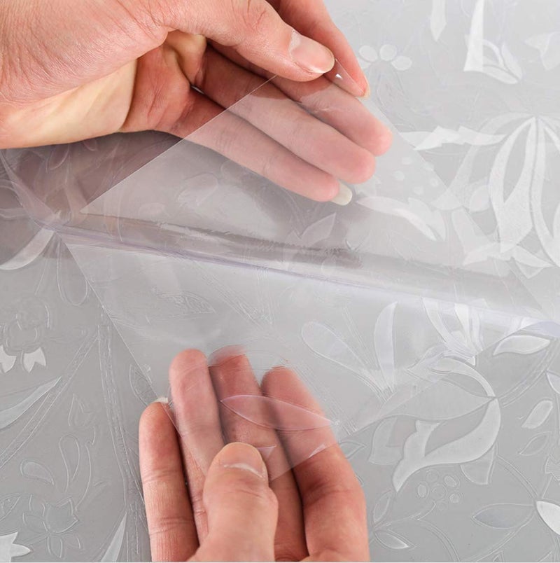 WISDOM Window Glass Decorative Frosted Film Heat Control Film Self Adhesive Window Frosted Film (16" x 240, Glass Flower Frosted) - Image 5
