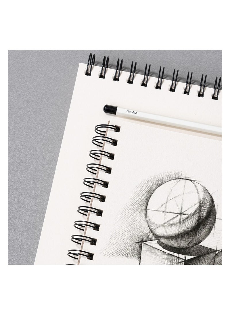 Deli EC403 A4-40pages Cardboard cover Leftside Spiral Sketch Book 160g+ Watercolor Paper - Ideal for Sketching & Painting - Image 4