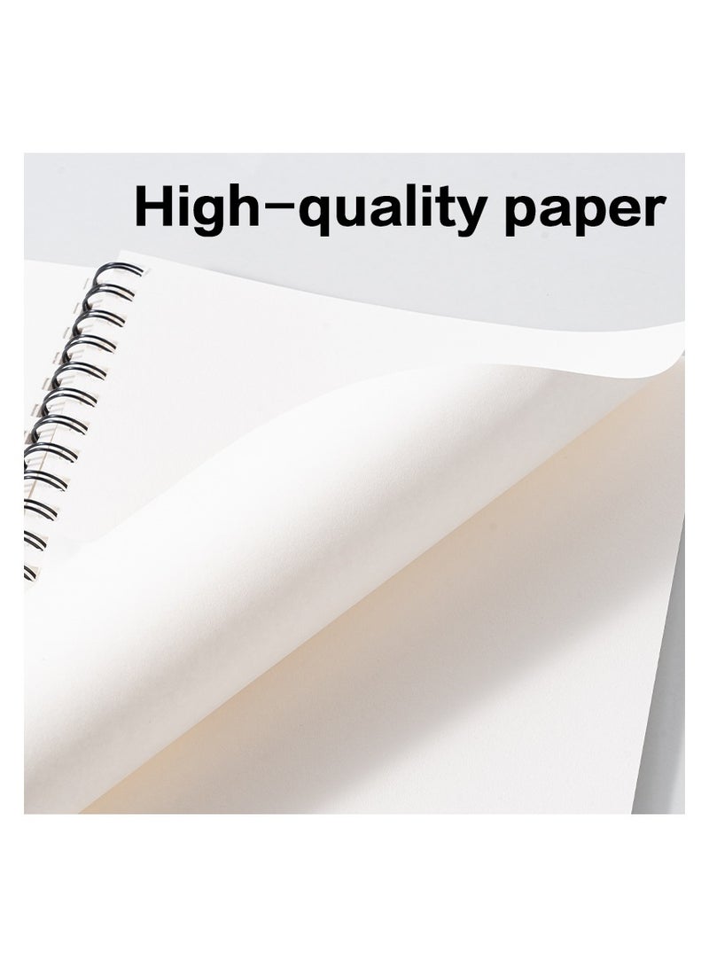 Deli EC403 A4-40pages Cardboard cover Leftside Spiral Sketch Book 160g+ Watercolor Paper - Ideal for Sketching & Painting - Image 2
