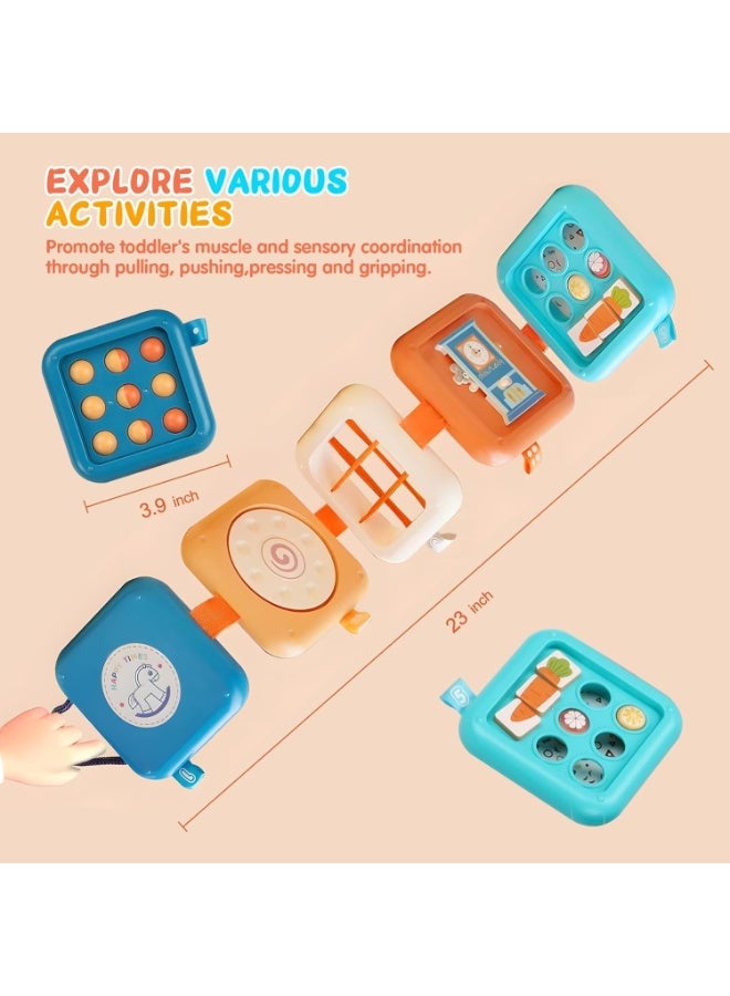 Busy Board for 1 Year Old, Montessori Toys for Baby, Educational Activity Board for Boys and Girls, Travel Toy for 1 2 3, Toys to Keep Toddler Busy on Plane - Image 3