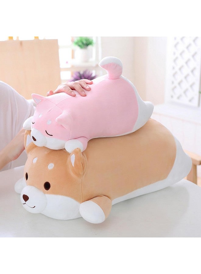 Levenkeness Shiba Inu Dog Plush Pillow, Cute Corgi Akita Stuffed Animals Doll Toy Gifts For Valentine'S Gift, Christmas,Sofa Chair, Brown Round Eye, 22.8" - Image 4