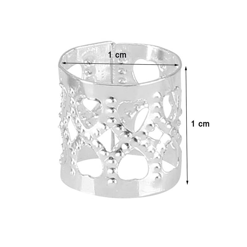 Tbestmax 200 pcs Dreadlocks Beads Hair Braid Rings Clips Dread Locks Hair Braiding Metal Cuffs Decoration/Accessories Jewelry, Silver and Gold - Image 2