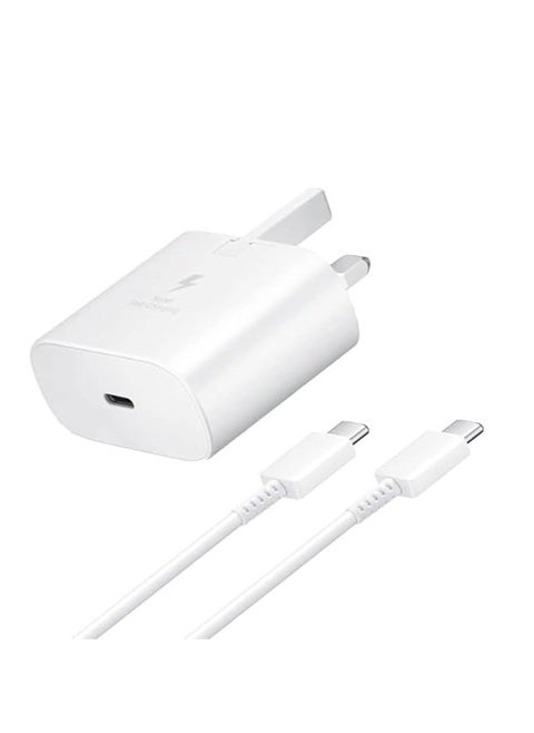 25W Fast Charger for Samsung Galaxy S23, S22, S22Ultra, S22+, S21, S20, A32, A33, A53, A73, USB C Super Fast Charger Plug with Type C Charging Cable