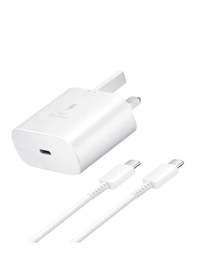 25W Fast Charger for Samsung Galaxy S23, S22, S22Ultra, S22+, S21, S20, A32, A33, A53, A73, USB C Super Fast Charger Plug with Type C Charging Cable
