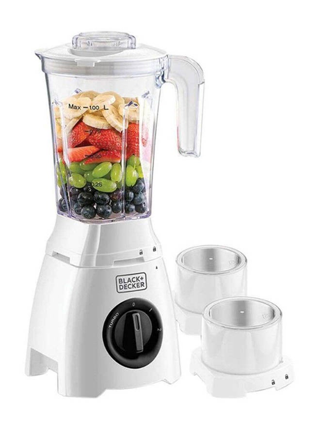 بلاك اند ديكر خلاط مع مطحنة 1 L 400 W BL410-B5 أبيض/ شفاف - Image 1