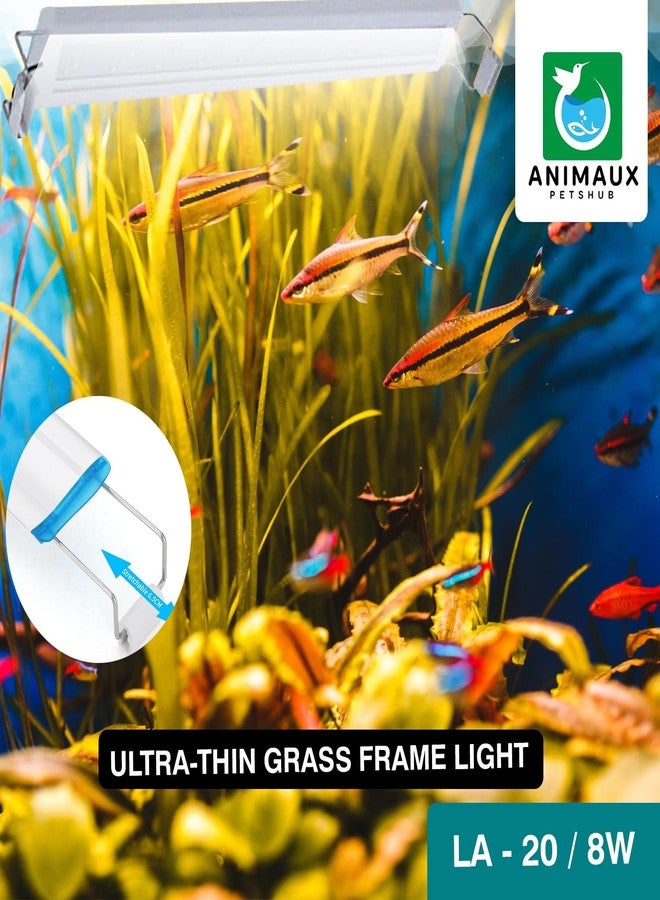 animaux LA Series Ultra-Thin Grass Frame Aquarium Light (LA 20 | 8W | 20-30CM) - Multi-Color Lighting for Freshwater Fish Tanks (White, Blue, Red) - Image 5