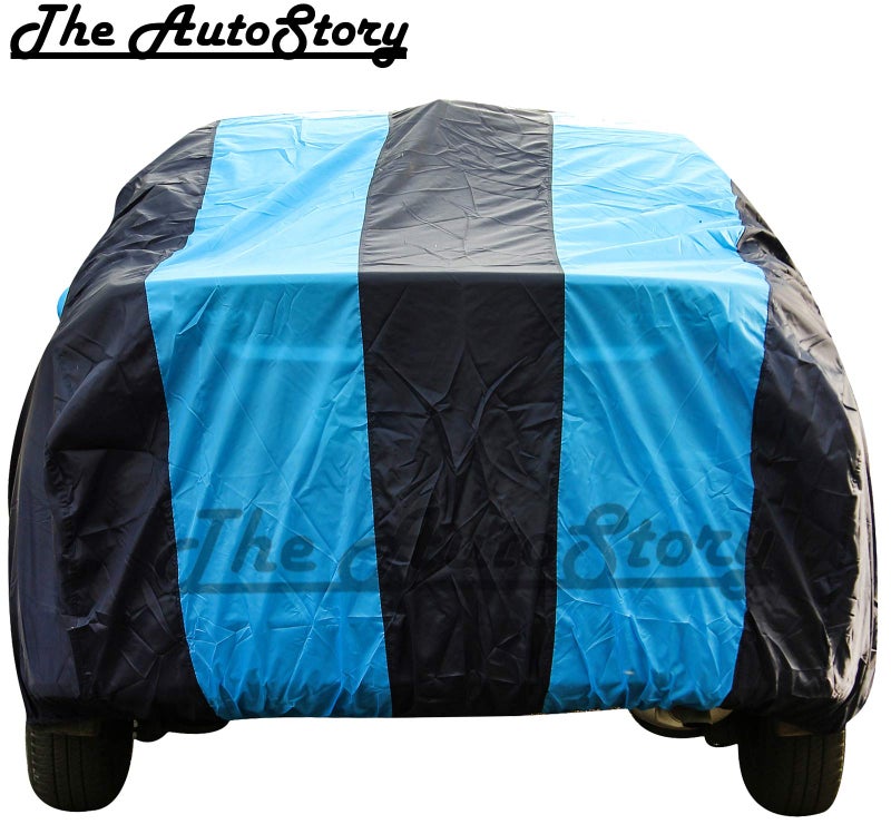 The Autostory 190 Taffeta Water Resistant Car Body Cover Compatible with Hyundai Verna Fludic (2011 to 2016) with Mirror & Antenna Pockets (Teak/Navy Blue) - Image 2