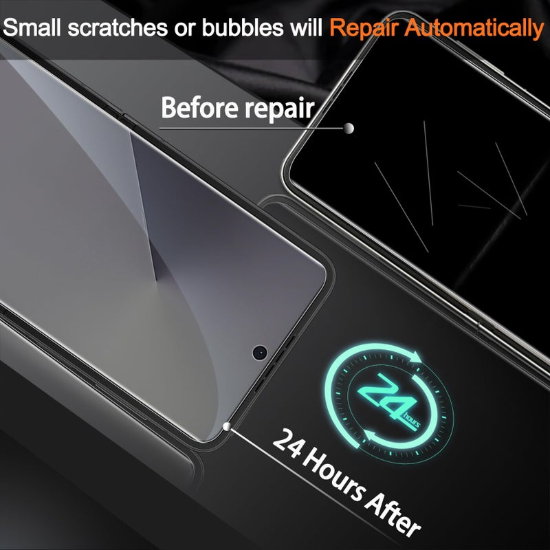 Milomdoi 9 in 1 Screen Protector for Samsung Galaxy Z Flip 7, 3 Inside Flexible Film + 3 Front Tempered Glass + 3 Camera Lens Protector Accessories with Installation Frame,Clear - Image 3